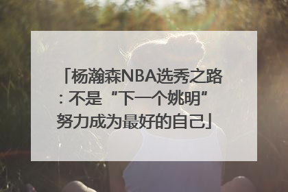 杨瀚森NBA选秀之路：不是“下一个姚明” 努力成为最好的自己