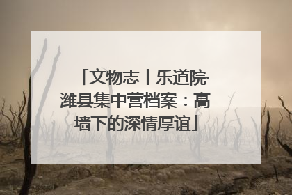 文物志丨乐道院·潍县集中营档案：高墙下的深情厚谊