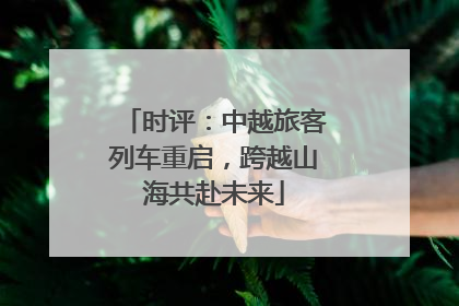 时评:中越旅客列车重启,跨越山海共赴未来