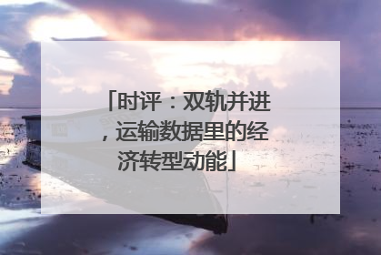 时评：双轨并进，运输数据里的经济转型动能