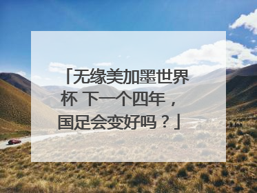 无缘美加墨世界杯 下一个四年，国足会变好吗？