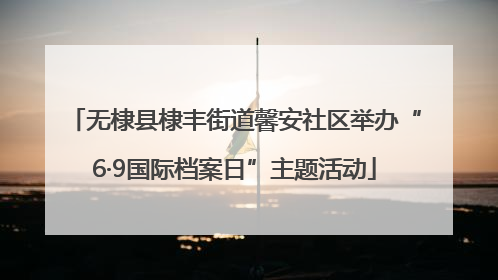 无棣县棣丰街道馨安社区举办“6·9国际档案日”主题活动