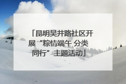 昆明吴井路社区开展“粽情端午 分类同行”主题活动