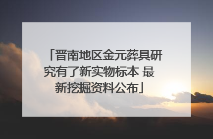 晋南地区金元葬具研究有了新实物标本 最新挖掘资料公布