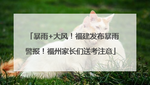 暴雨+大风！福建发布暴雨警报！福州家长们送考注意