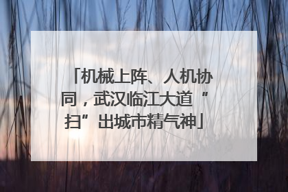 机械上阵、人机协同，武汉临江大道“扫”出城市精气神