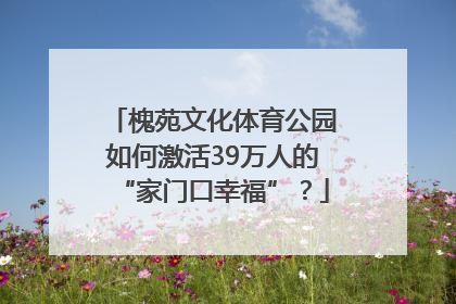 槐苑文化体育公园如何激活39万人的“家门口幸福”？