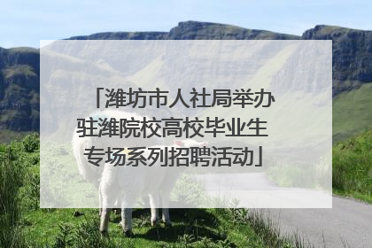 潍坊市人社局举办驻潍院校高校毕业生专场系列招聘活动