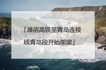 潍宿高铁至青岛连接线青岛段开始架梁
