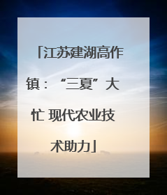 江苏建湖高作镇：“三夏”大忙 现代农业技术助力