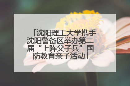 沈阳理工大学携手沈阳警备区举办第二届“上阵父子兵”国防教育亲子活动
