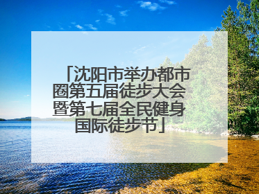 沈阳市举办都市圈第五届徒步大会暨第七届全民健身国际徒步节