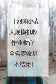 河南小麦大规模机收作业收官 全省麦收基本结束