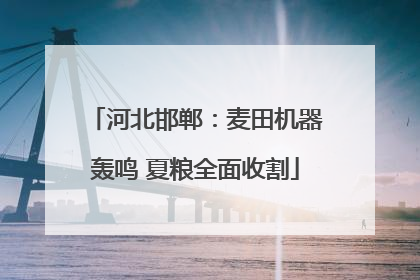 河北邯郸：麦田机器轰鸣 夏粮全面收割