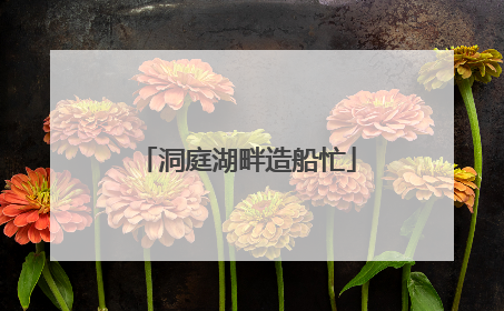洞庭湖畔造船忙