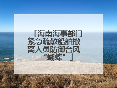 海南海事部门紧急疏散船舶撤离人员防御台风“蝴蝶”