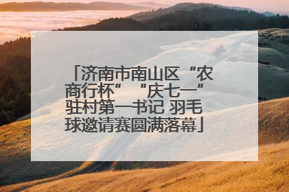 济南市南山区“农商行杯”“庆七一”驻村第一书记 羽毛球邀请赛圆满落幕