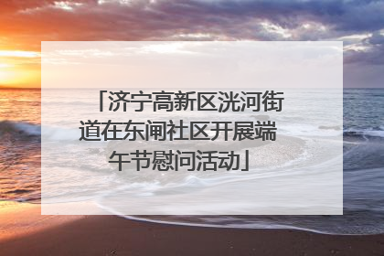 济宁高新区洸河街道在东闸社区开展端午节慰问活动