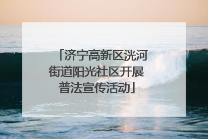 济宁高新区洸河街道阳光社区开展普法宣传活动