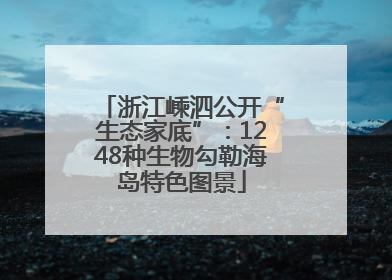 浙江嵊泗公开“生态家底”：1248种生物勾勒海岛特色图景