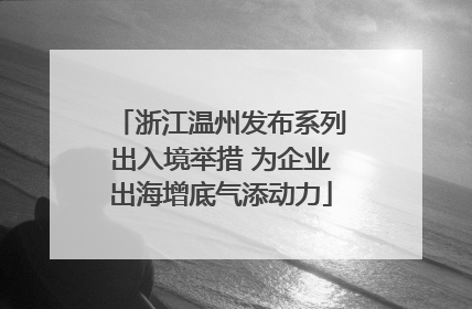 浙江温州发布系列出入境举措 为企业出海增底气添动力
