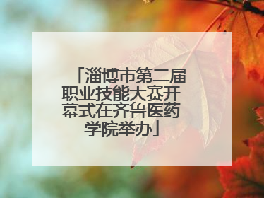淄博市第二届职业技能大赛开幕式在齐鲁医药学院举办