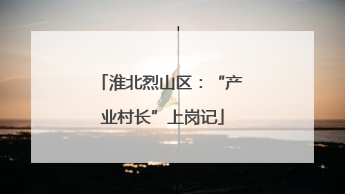 淮北烈山区：“产业村长”上岗记