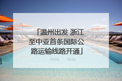温州出发 浙江至中亚首条国际公路运输线路开通