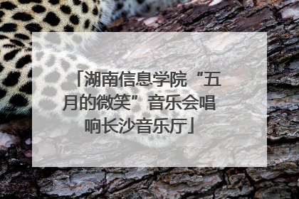 湖南信息学院“五月的微笑”音乐会唱响长沙音乐厅