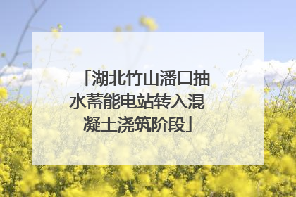 湖北竹山潘口抽水蓄能电站转入混凝土浇筑阶段