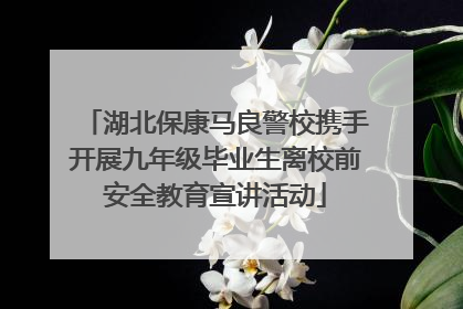 湖北保康马良警校携手开展九年级毕业生离校前安全教育宣讲活动