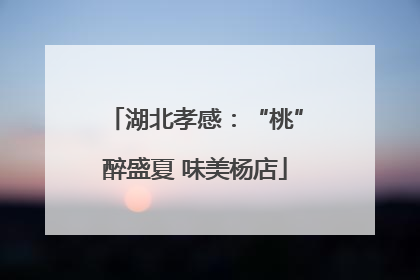 湖北孝感：“桃”醉盛夏 味美杨店