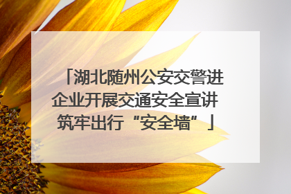 湖北随州公安交警进企业开展交通安全宣讲筑牢出行“安全墙”
