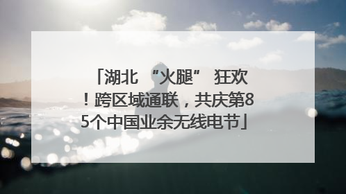 湖北 “火腿” 狂欢！跨区域通联，共庆第85个中国业余无线电节