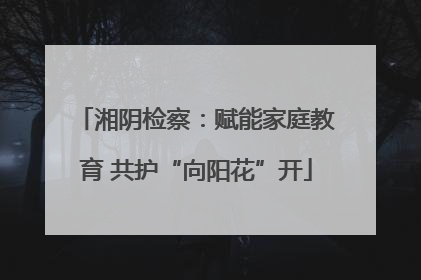 湘阴检察：赋能家庭教育 共护“向阳花”开