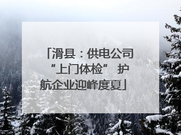 滑县：供电公司“上门体检” 护航企业迎峰度夏