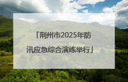 荆州市2025年防汛应急综合演练举行