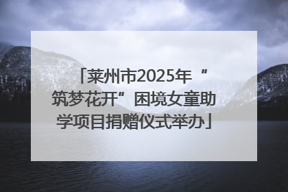 莱州市2025年“筑梦花开”困境女童助学项目捐赠仪式举办