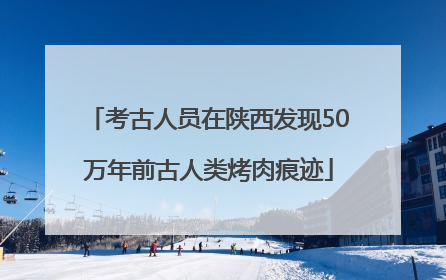 考古人员在陕西发现50万年前古人类烤肉痕迹