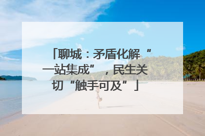聊城：矛盾化解“一站集成”，民生关切“触手可及”