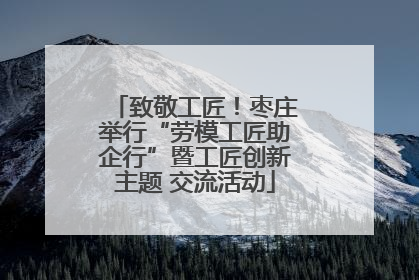 致敬工匠！枣庄举行“劳模工匠助企行”暨工匠创新主题 交流活动