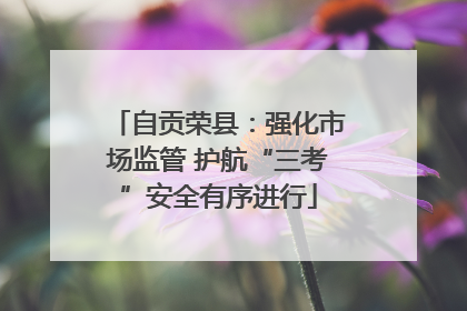 自贡荣县：强化市场监管 护航“三考”安全有序进行