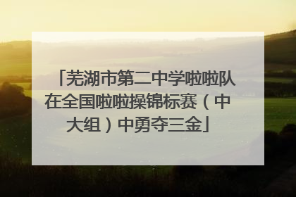 芜湖市第二中学啦啦队在全国啦啦操锦标赛（中大组）中勇夺三金