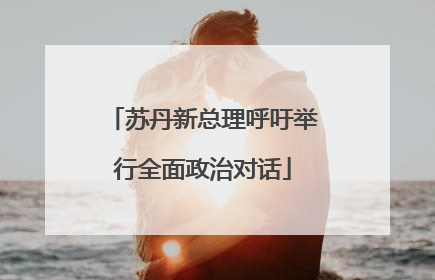 苏丹新总理呼吁举行全面政治对话