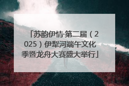 苏韵伊情·第二届（2025）伊犁河端午文化季暨龙舟大赛盛大举行
