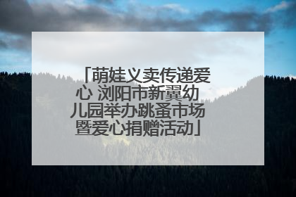 萌娃义卖传递爱心 浏阳市新翼幼儿园举办跳蚤市场暨爱心捐赠活动