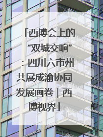 西博会上的“双城交响”：四川六市州共展成渝协同发展画卷｜西博视界