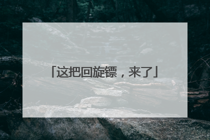 这把回旋镖，来了