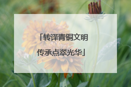 转译青铜文明 传承点翠光华