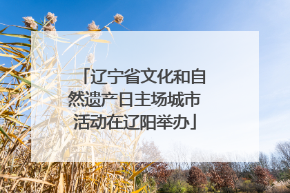 辽宁省文化和自然遗产日主场城市活动在辽阳举办